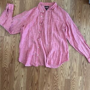 Banana Republic Red Linen Shirt